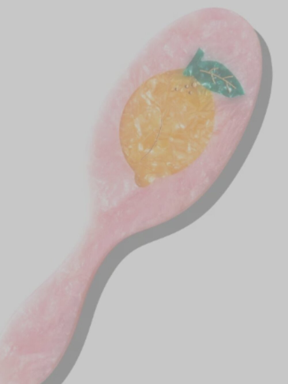 Anthropologie Hand-painted Lemon Amazing Hair Day Brush | Eco-Friendly NIB